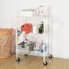 Hyper Tough Wire 3-Tier Storage Shelf Unit 36"H x 16"W x 30"D, 495lb Total Capacity, White